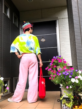 「チャイハネ（チャイハネ）のアイテム（ニットキャップ/ビーニー）」を使った、ぼーりーさん（メンズ・178cm）の夏コーディネート