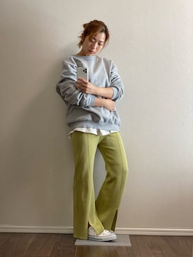 「アイテム（スウェット）」を使った、yukina さん（レディース・149cm・30代）の春コーディネート
