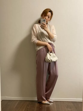 「CELFORD（セルフォード）のアイテム（その他パンツ、ピンク系）」を使った、yukina さん（レディース）の春コーディネート