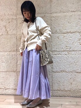 「coenスタッフスタイリング」｜「アイテム（パンプス）」を使った、coen   こなさん（レディース・150cm）の春コーディネート