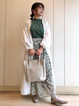 「coenスタッフスタイリング」｜「アイテム（レッグウェア）」を使った、coen   こなさん（レディース・150cm）の春コーディネート