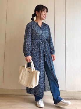 「coenスタッフスタイリング」｜「アイテム（レッグウェア）」を使った、coen   こなさん（レディース・150cm）の春コーディネート