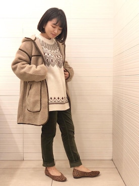 「coen（コーエン）のアイテム（ブルゾン）」を使った、coen   こなさん（レディース・150cm）の秋コーディネート