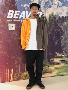 「AlexanderLeeChang（アレキサンダーリーチャン）のアイテム（ジャケット/アウター）」を使った、Junpei  Fukadaさん（メンズ・170cm）の秋コーディネート