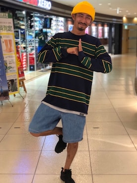 「JIMMY'Z（ジミーズ）のアイテム」を使った、Junpei  Fukadaさん（メンズ・170cm）の夏コーディネート