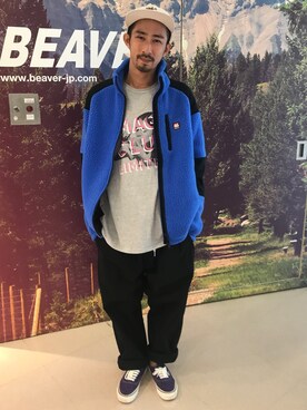 「アイテム（ブルゾン）」を使った、Junpei  Fukadaさん（メンズ・170cm・30代）の秋コーディネート