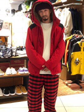 「BURLAP OUTFITTER（バーラップアウトフィッター）のアイテム（ダウンジャケット/コート）」を使った、Junpei  Fukadaさん（メンズ・170cm）の秋コーディネート