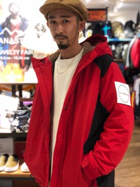 「BURLAP OUTFITTER（バーラップアウトフィッター）のアイテム（ダウンジャケット/コート）」を使った、Junpei  Fukadaさん（メンズ・170cm）の秋コーディネート