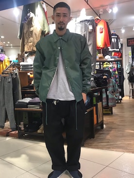 「is-ness（イズネス）のアイテム（ジャケット/アウター）」を使った、Junpei  Fukadaさん（メンズ・170cm）の秋コーディネート