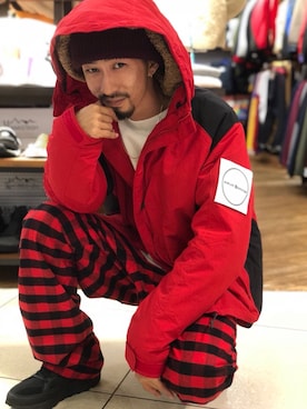 「BURLAP OUTFITTER（バーラップアウトフィッター）のアイテム（ダウンジャケット/コート）」を使った、Junpei  Fukadaさん（メンズ・170cm）の秋コーディネート
