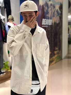 「AlexanderLeeChang（アレキサンダーリーチャン）のアイテム（キャップ）」を使った、Junpei  Fukadaさん（メンズ・170cm）の冬コーディネート