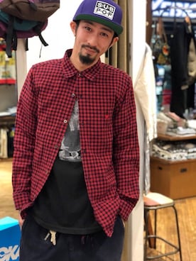 「SUB POP（サブポップ）のアイテム（キャップ）」を使った、Junpei  Fukadaさん（メンズ・170cm）の冬コーディネート