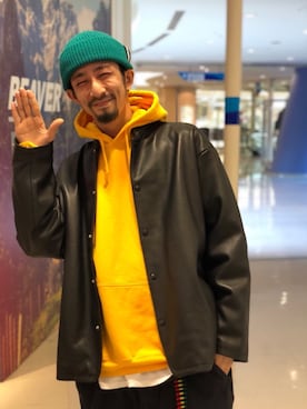 「アイテム（ブルゾン）」を使った、Junpei  Fukadaさん（メンズ・170cm・30代）の冬コーディネート