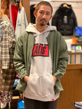「アイテム（ブルゾン）」を使った、Junpei  Fukadaさん（メンズ・170cm・30代）の夏コーディネート