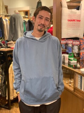 「Gramicci（グラミチ）のアイテム（パーカー）」を使った、Junpei  Fukadaさん（メンズ・170cm）の秋コーディネート