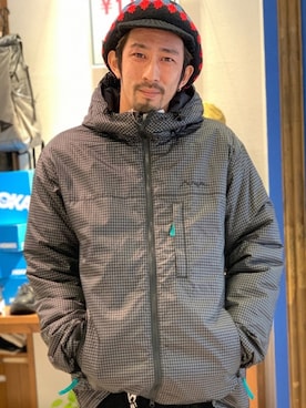 「MANASTASH（マナスタッシュ）のアイテム（ダウンジャケット/コート）」を使った、Junpei  Fukadaさん（メンズ・170cm）の冬コーディネート