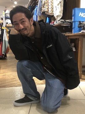 「WILD THINGS（ワイルドシングス）のアイテム（マウンテンパーカー）」を使った、Junpei  Fukadaさん（メンズ・170cm）の冬コーディネート