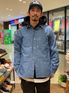 「アイテム（Tシャツ/カットソー）」を使った、Junpei  Fukadaさん（メンズ・170cm）の冬コーディネート