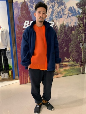 「アイテム（ブルゾン）」を使った、Junpei  Fukadaさん（メンズ・170cm・30代）の秋コーディネート