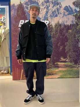 「アイテム（ブルゾン）」を使った、Junpei  Fukadaさん（メンズ・170cm・30代）の冬コーディネート