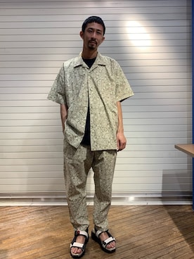 「MANASTASH（マナスタッシュ）のアイテム（シューズ）」を使った、Junpei  Fukadaさん（メンズ・170cm）の春コーディネート