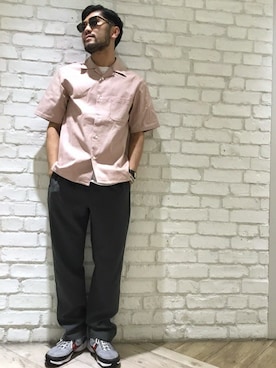 「SHIPS JET BLUE（シップスジェットブルー）のアイテム（シャツ/ブラウス）」を使った、横山さん（メンズ・175cm）の夏コーディネート