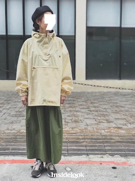 「CLANE（クラネ）のアイテム（カーゴパンツ）」を使った、Chiuさん（レディース・164cm）の春コーディネート