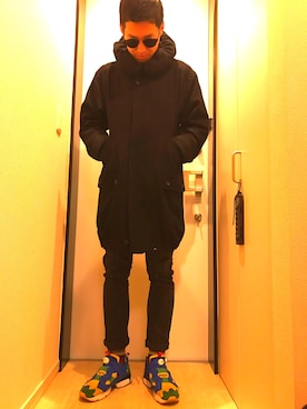 「mercibeaucoup,（メルシーボークー）のアイテム（ジャケット/アウター）」を使った、しんたにさん（メンズ・179cm）の冬コーディネート