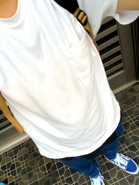 「Right-on（ライトオン）のアイテム（タンクトップ）」を使った、Katsuhiko Sasakiさん（メンズ・163cm）の夏コーディネート