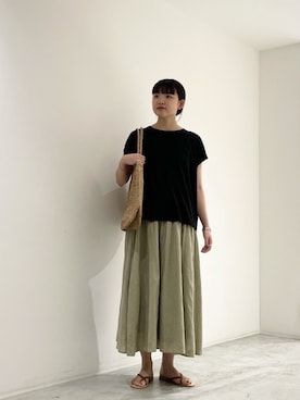 「NICOLAS LAINAS」｜おまつさん（レディース・161cm）の夏コーディネート