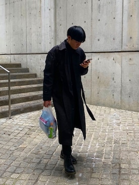 「韓国」｜「アイテム（トレンチコート）」を使った、あゆむくんさん（メンズ・180cm）の春コーディネート