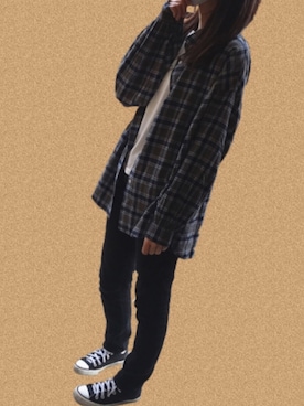 「ビッグシャツ」｜「アイテム（腕時計）」を使った、xxxHÅLxxxさん（レディース・162cm）の秋コーディネート