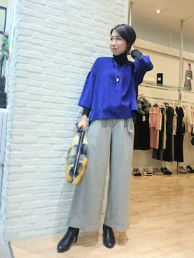 「ファークラッチ」｜Bou Jeloud博多ゆめタウンさん（レディース・166cm）の冬コーディネート