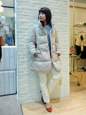 「boujeloud」｜「アイテム（ジャケット/アウター）」を使った、Bou Jeloud博多ゆめタウンさん（レディース・157cm）の冬コーディネート