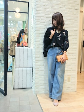 「boujeloud」｜「アイテム（ジャケット/アウター）」を使った、Bou Jeloud博多ゆめタウンさん（レディース・162cm）の冬コーディネート