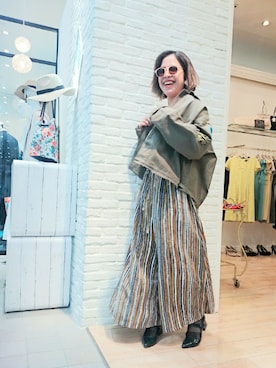 「Bou Jeloud」｜「アイテム（ジャケット/アウター）」を使った、Bou Jeloud博多ゆめタウンさん（レディース・156cm）の春コーディネート
