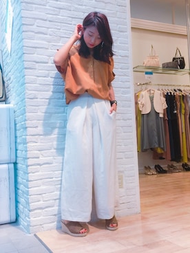 「Bou Jeloud」｜「アイテム（サンダル）」を使った、Bou Jeloud博多ゆめタウンさん（レディース・157cm）の春コーディネート