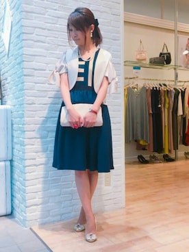 「boujeloud」｜「アイテム（ワンピース/ドレス）」を使った、Bou Jeloud博多ゆめタウンさん（レディース・162cm）の春コーディネート