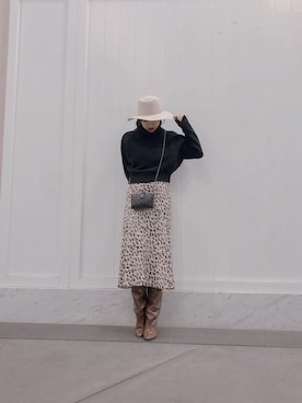 「タートルネック」｜「アイテム（ドレス）」を使った、mee28clothさん（レディース・160cm）の冬コーディネート