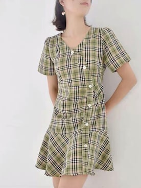 「通勤穿搭」｜「アイテム（チュニック）」を使った、SUDY冷さん（レディース・160cm）の夏コーディネート
