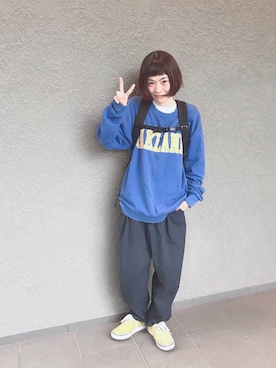 「OLDMICKEY （オールドミッキー）のアイテム」を使った、鈴石 風さん（レディース・156cm）の夏コーディネート