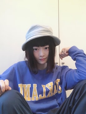 「OLDMICKEY （オールドミッキー）のアイテム」を使った、鈴石 風さん（レディース・156cm）の春コーディネート