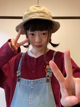 「cepo（セポ）のアイテム（オールインワン・サロペット）」を使った、鈴石 風さん（レディース・156cm）の冬コーディネート