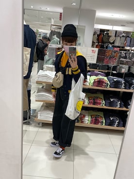 「BEAMS BOY（ビームスボーイ）のアイテム（スタジャン）」を使った、鈴石 風さん（レディース・156cm）の冬コーディネート