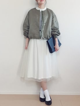 「A part by（アパートバイ）のアイテム（ジャケット/アウター）」を使った、MAYUKOさん（レディース・163cm）の春コーディネート