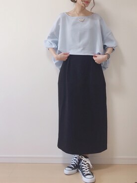 MAYUKOさんの「KBF コクーンロングスカート」を使ったコーディネート
