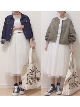 「A part by（アパートバイ）のアイテム（ジャケット/アウター）」を使った、MAYUKOさん（レディース・163cm）の春コーディネート
