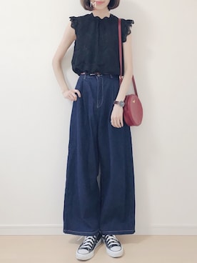 「HusHusH（ハッシュアッシュ）のアイテム」を使った、MAYUKOさん（レディース・163cm）の春コーディネート