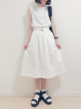 「CABANE de ZUCCa（カバンドズッカ）のアイテム」を使った、MAYUKOさん（レディース・163cm）の夏コーディネート