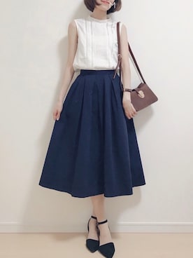 「LOWRYS FARM（ローリーズファーム）のセパレートパンプス　714388（パンプス）」を使った、MAYUKOさん（レディース・163cm）の夏コーディネート